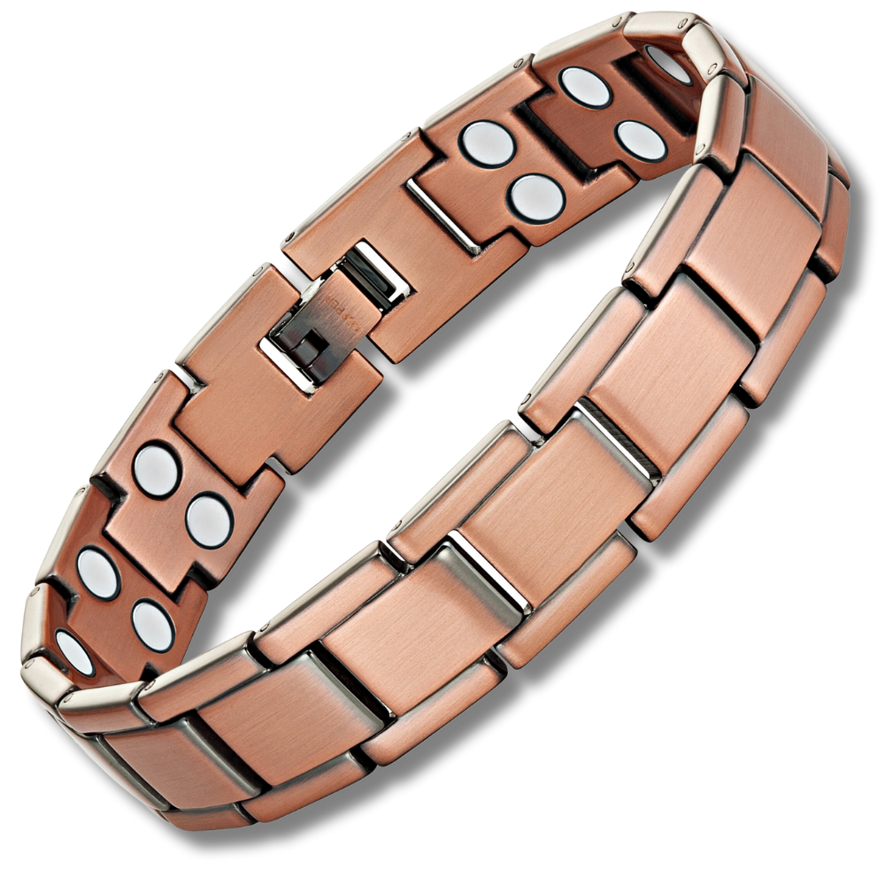 Mens Double Strength Copper Magnetic Therapy Bracelet