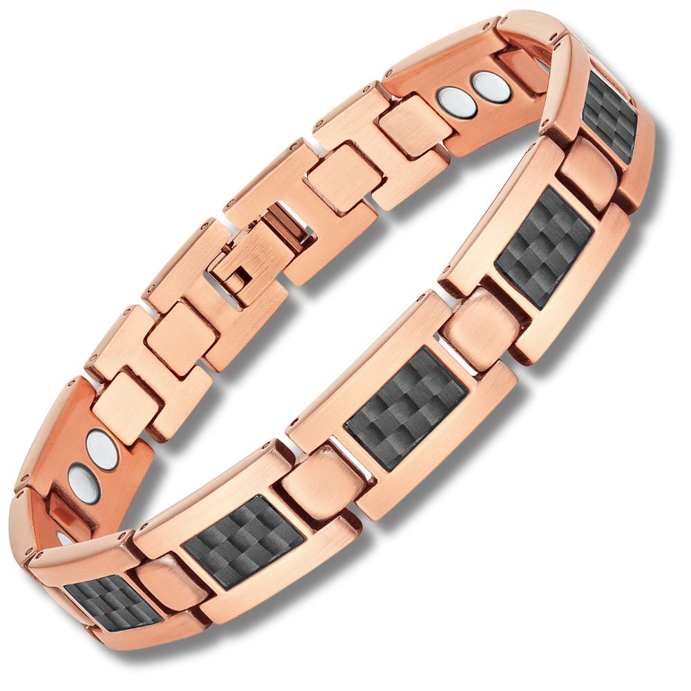 Mens Double Strength Copper Magnetic Therapy Bracelet