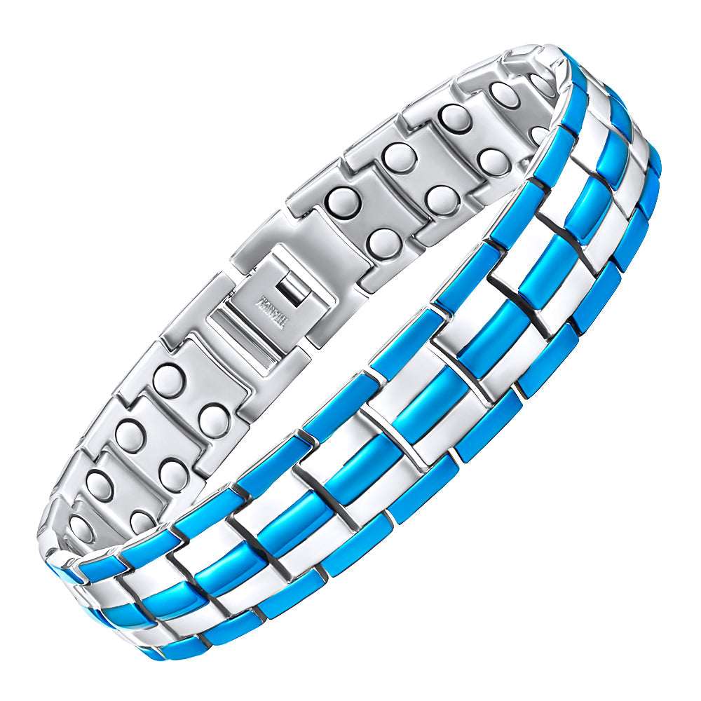 Mens Strong Magnetic Bracelet Double Magnets