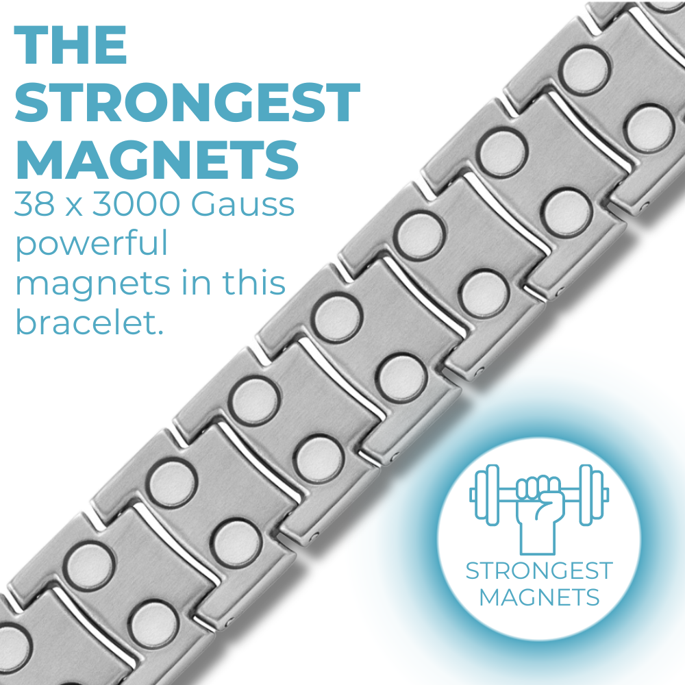 Magnetic Bracelet Couple Set Mens & Ladies Double Strength Magnetic Bracelet