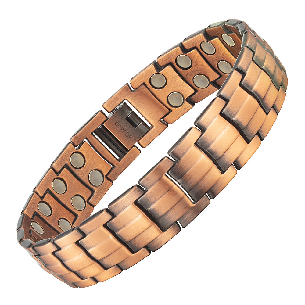 Mens Double Strength Copper Magnetic Therapy Bracelet