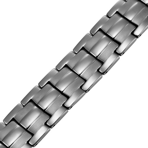 Men's Grey Titanium Four Element Magnetic Therapy Bracelet