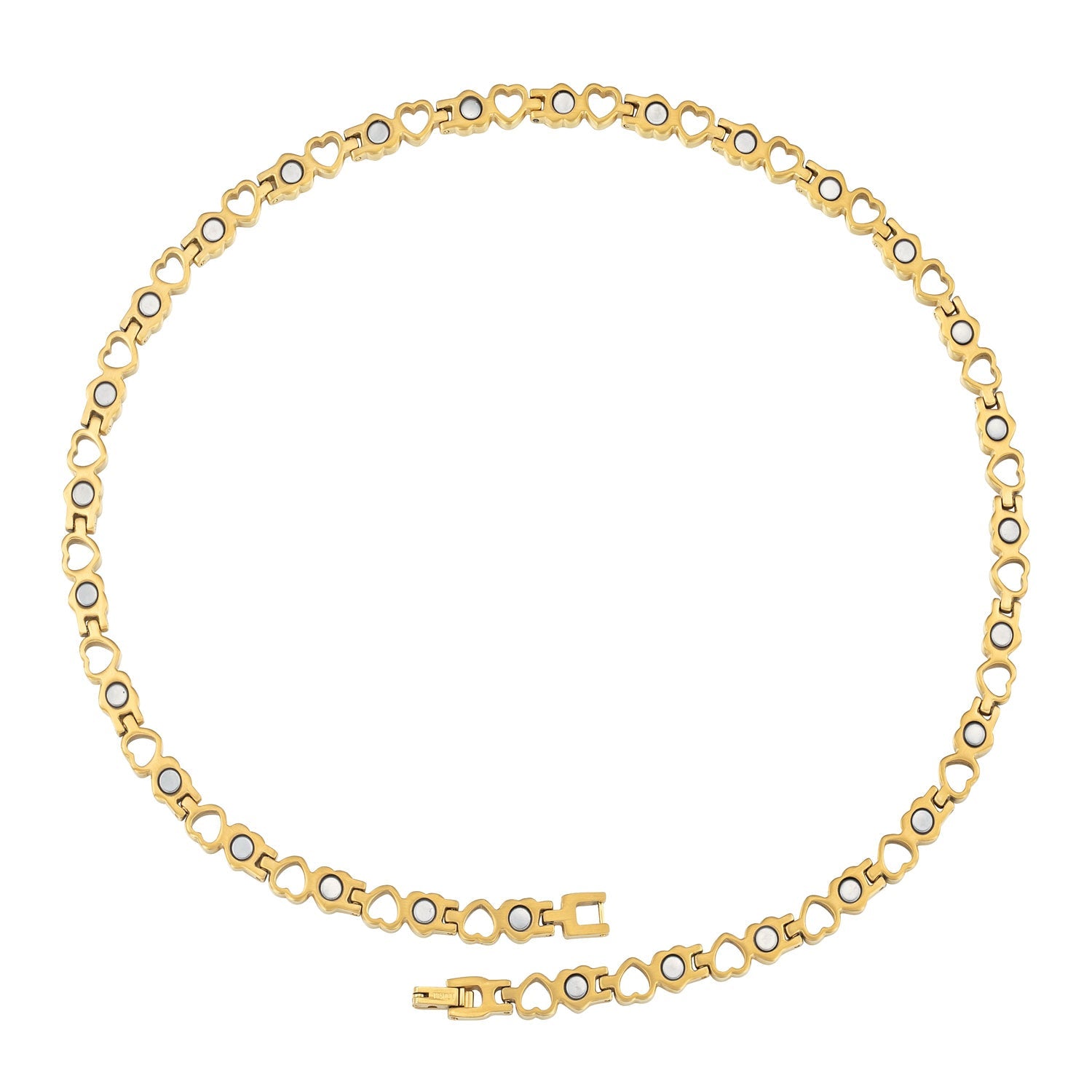 Ladies Magnetic Therapy Necklace- Gold Tone